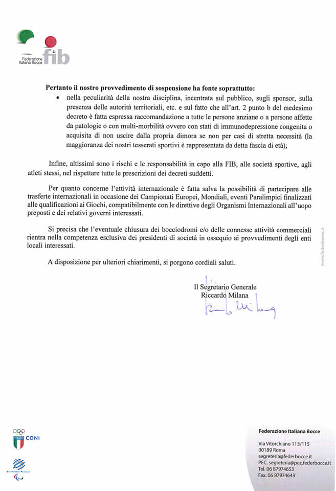 Decreto Federale CoronaVirus 2
