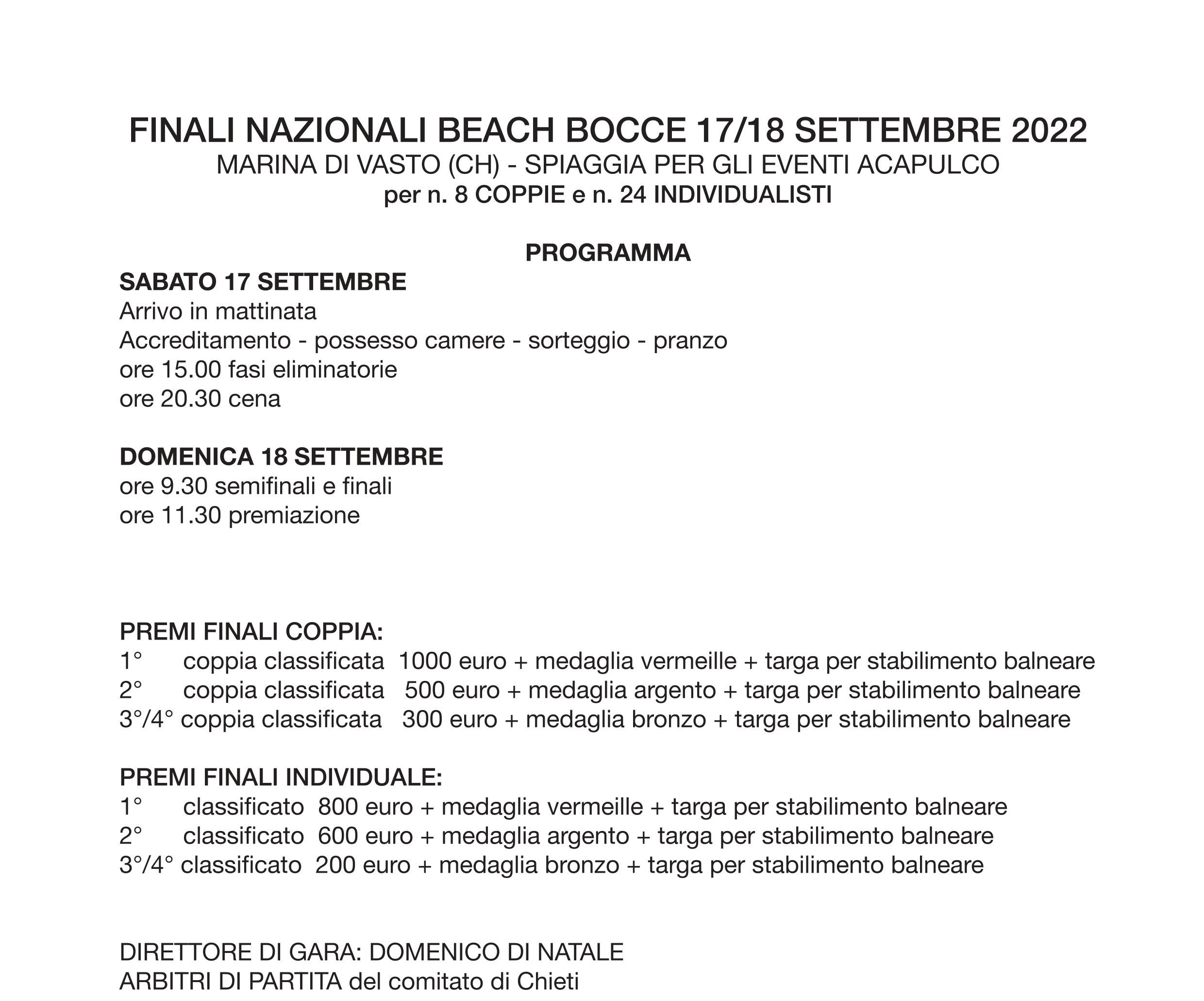 programma beach 2022