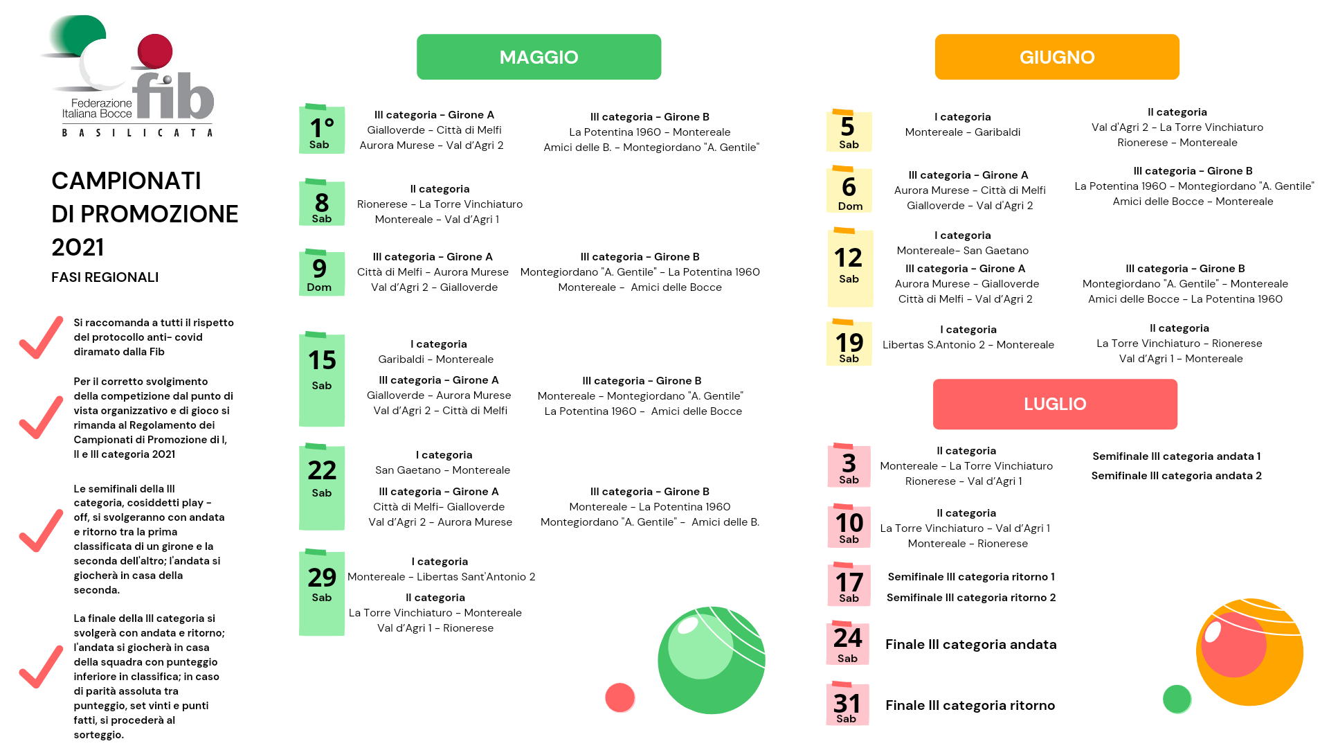 Calendario Campionato Promozione 2021