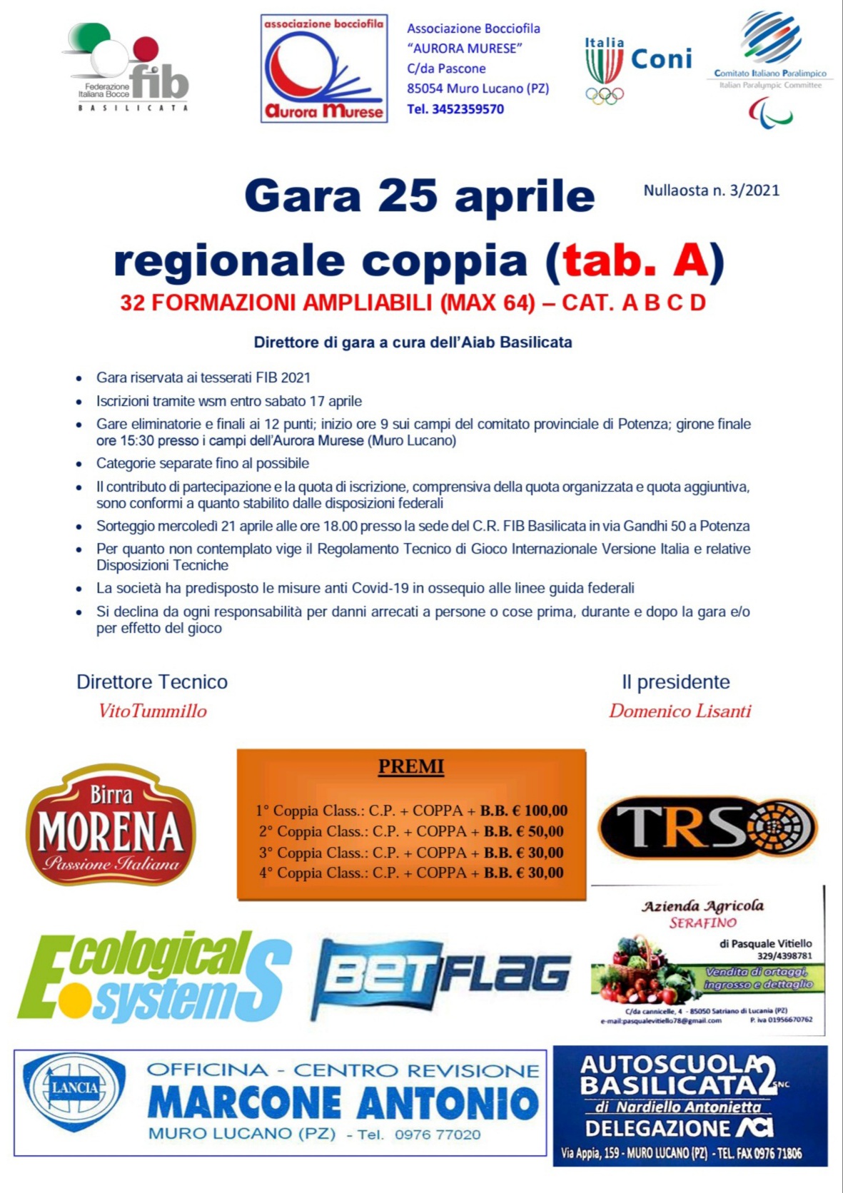 Gara 25 aprile 2021