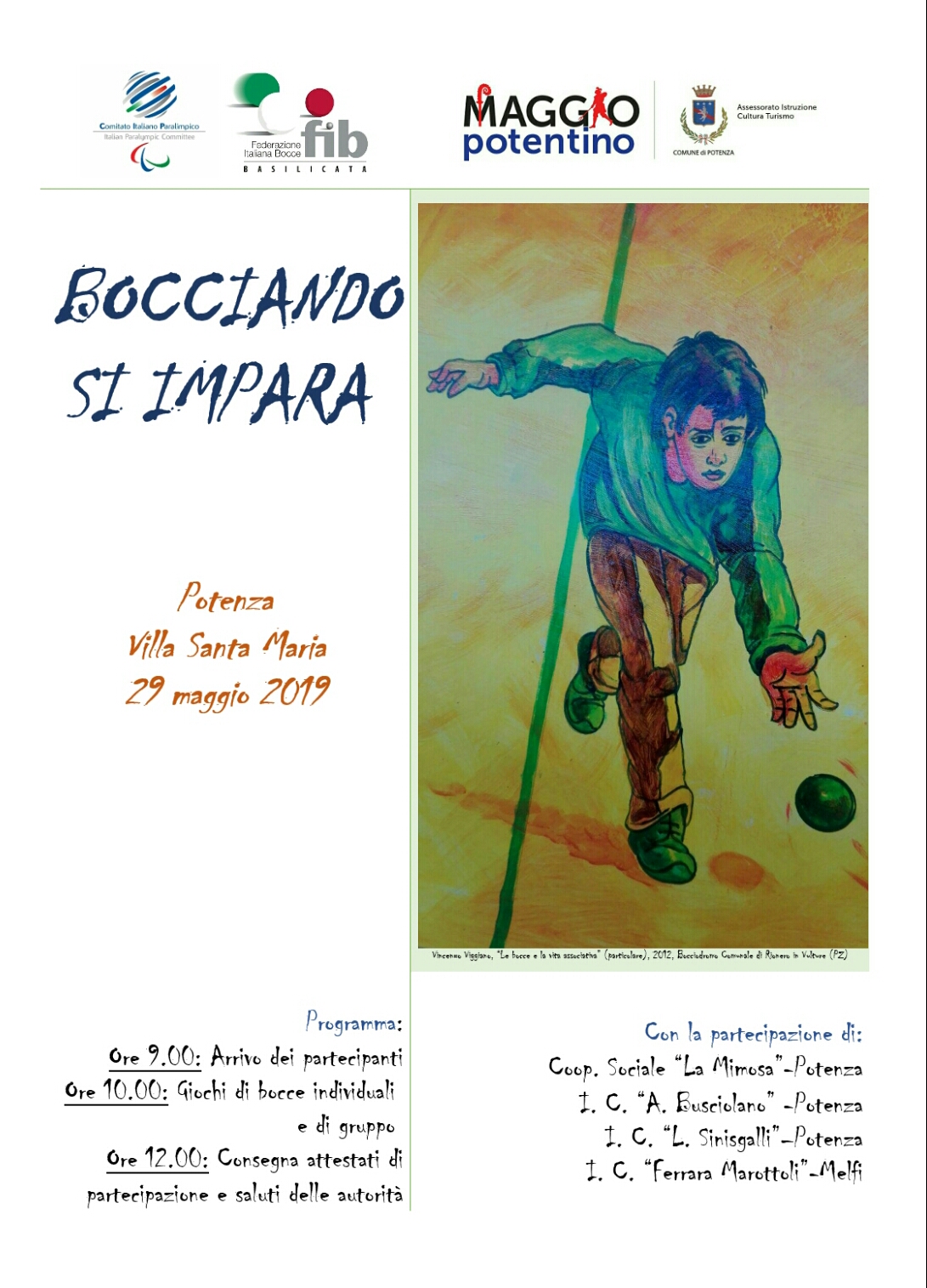 Locandina Bocciando si impara 2019