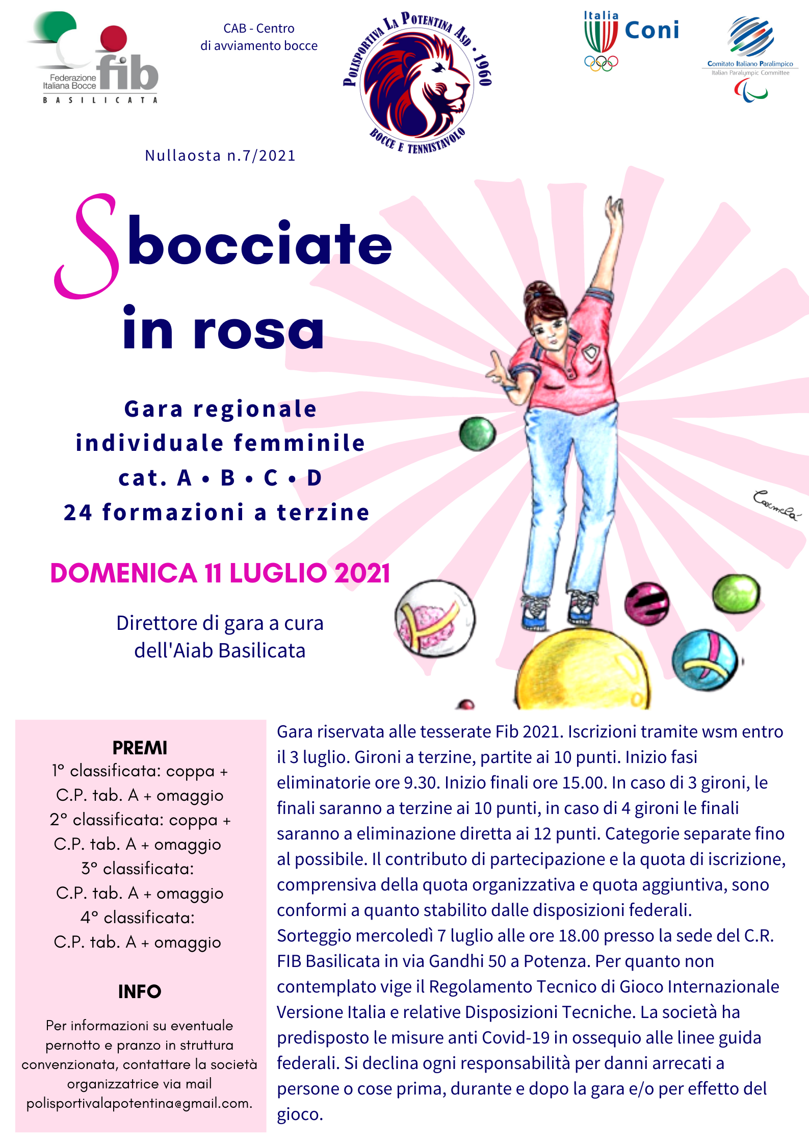 Locandina Gara femminile Sbocciate in rosa