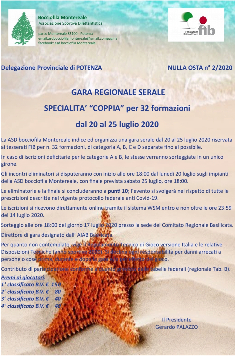 Manifesto gara serale Montereale