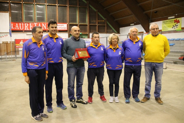 BOCCIA DORO 2019 PREMIAZIONE QUADRETTA VALLE ELVO