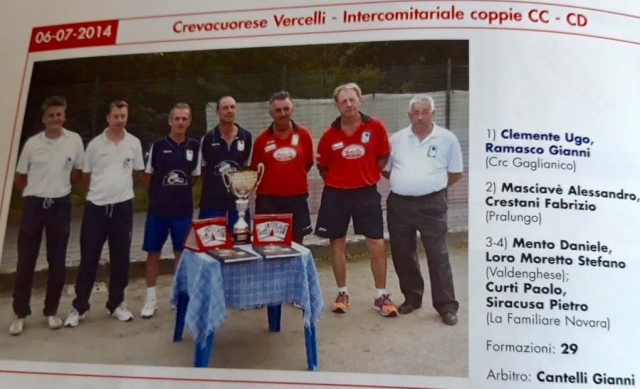 CREVACUORESE VERCELI INTERCOMITARIALE A COPPIE CC CD 6 LUGLIO 2014