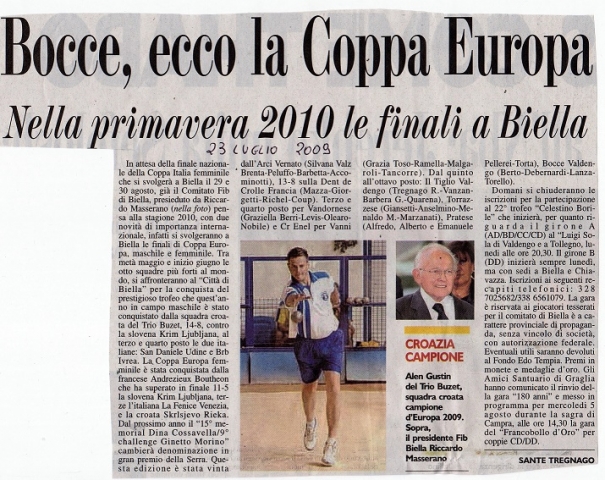 BOCCE ECCO LA COPPA EUROPA