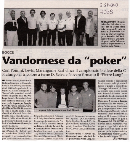 VANDORNESE DA POKER 