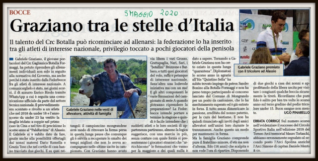 GRAZIANO TRA LE STELLE DI ITALIA