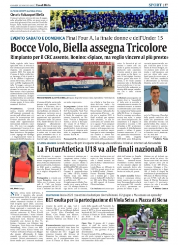 Eco di Biella 22 05 2025