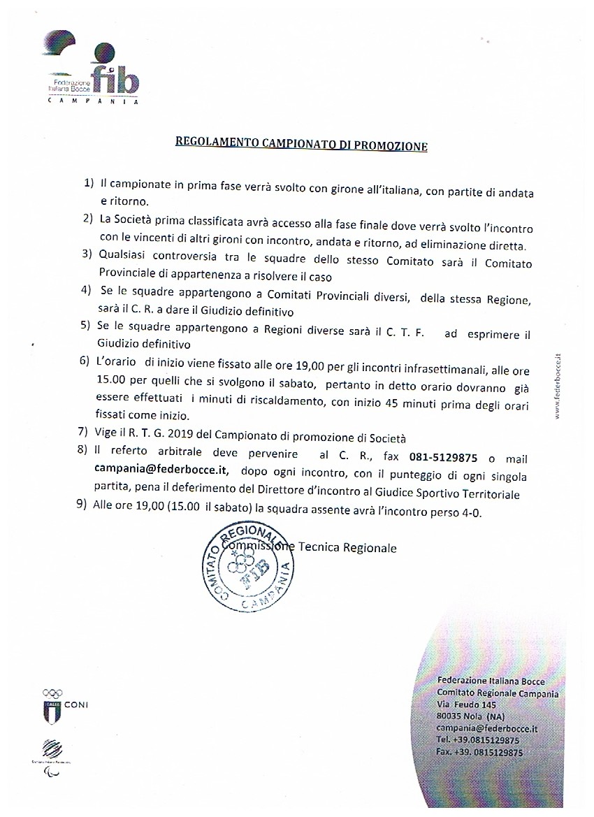 REGOLAMENTO