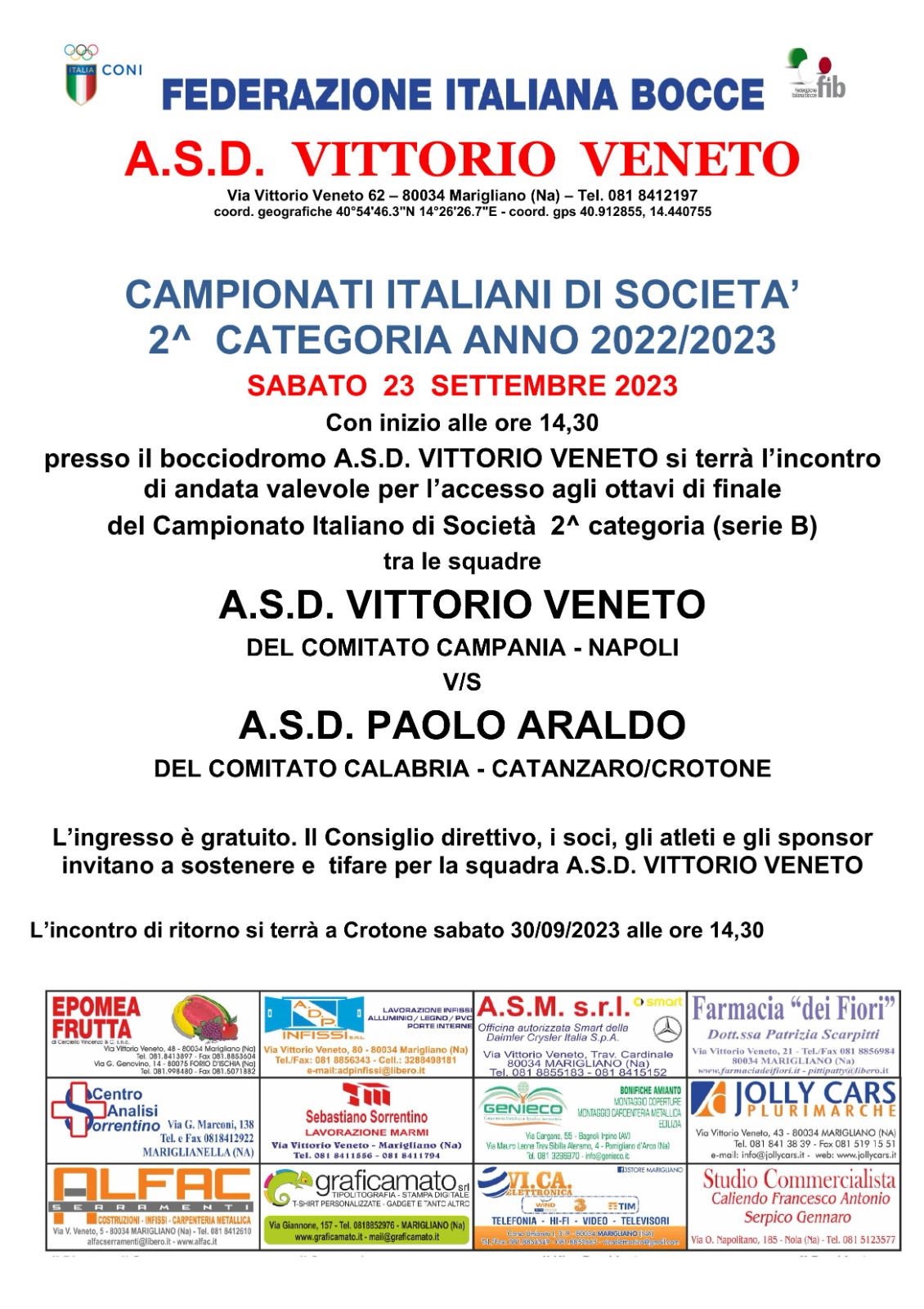 Campionati II Categoria Vittorio Veneto