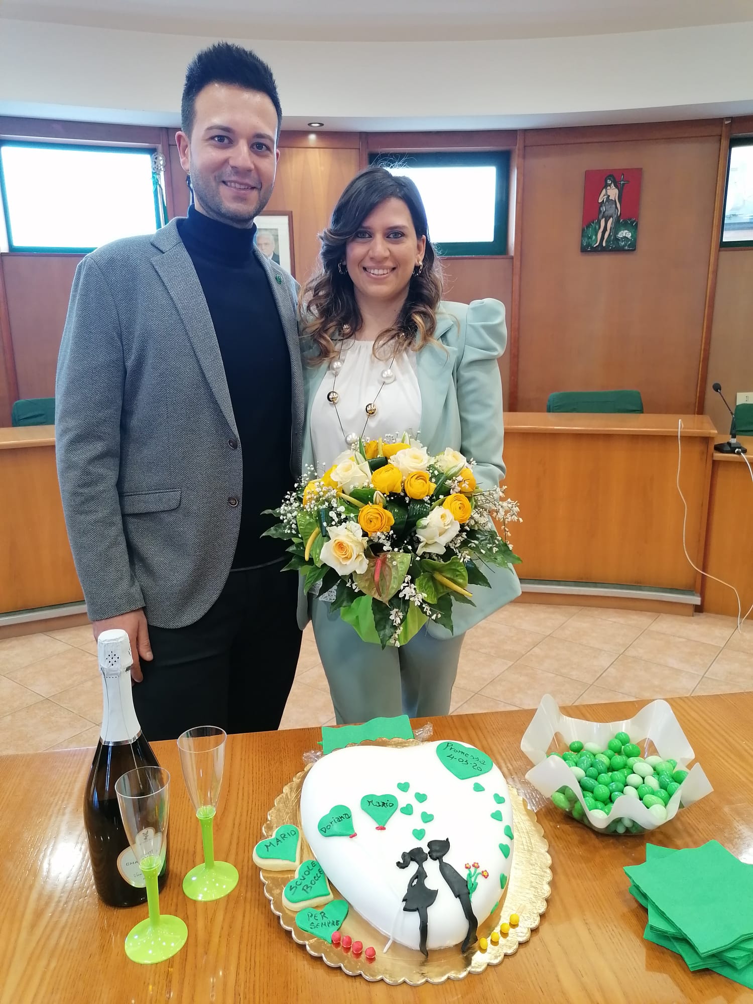 Comitati Federbocce TANTI AUGURI A DORIANA RESCIGNO E MARIO SCOLLETTA PER LA PROMESSA DI MATRIMONIO