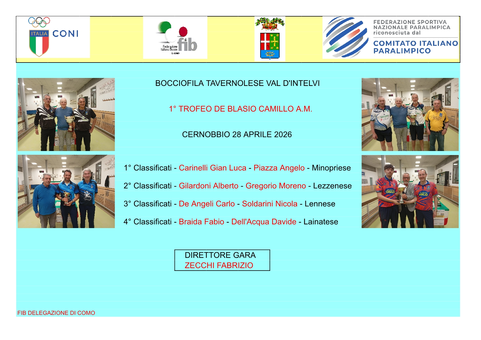 1 TROFEO DE BLASIO CAMILLO A.M.1