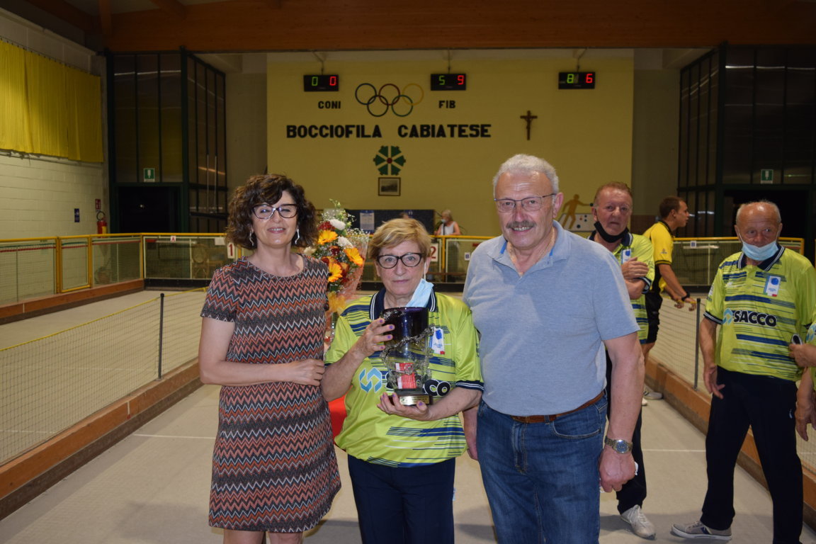Campionato Provinciale femminile 2021 2 classificata Ornella Sala bocciofila Cadoraghese