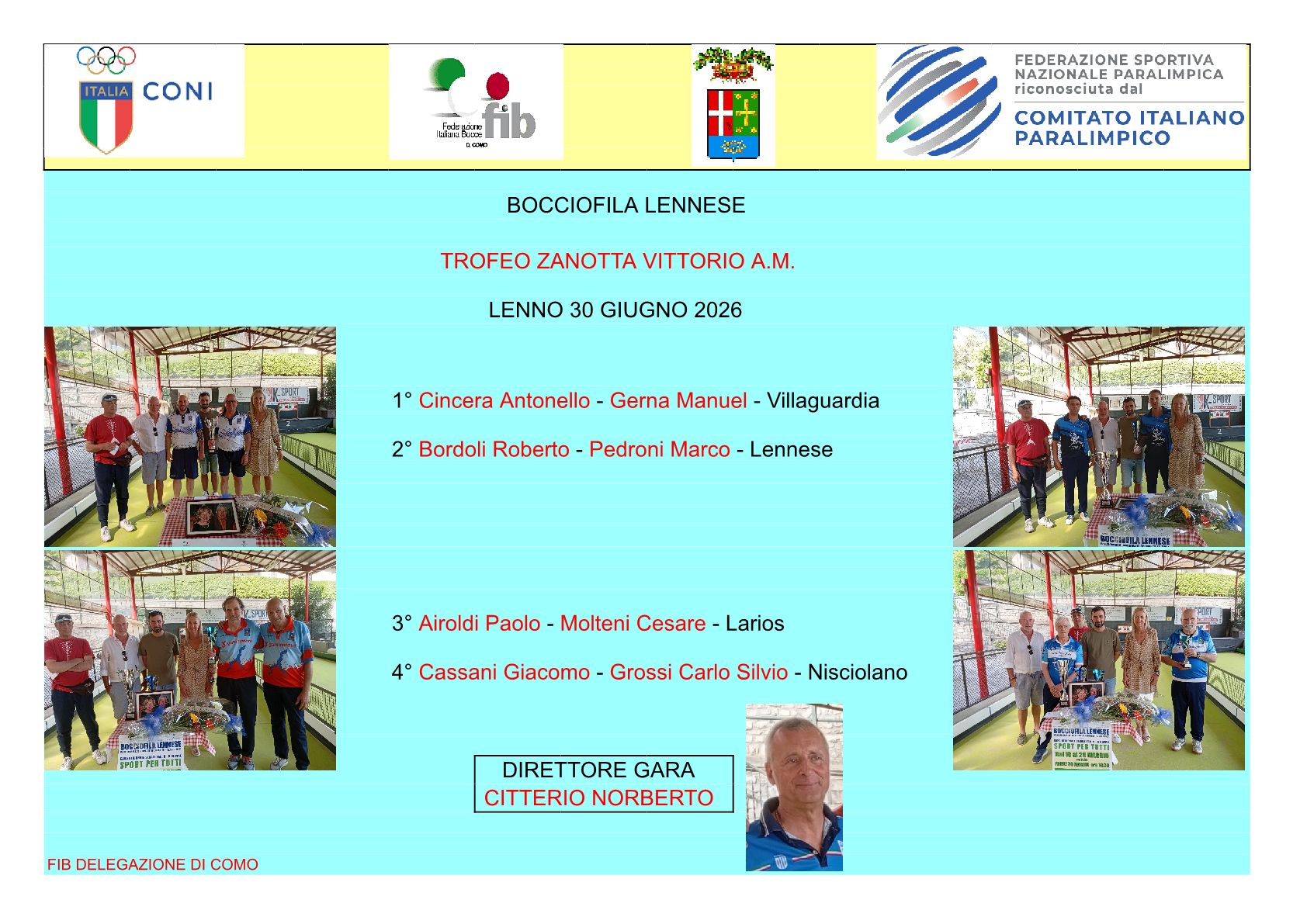 LENNESE TROFEO ZANOTTA VITTORIO A. M. 20261