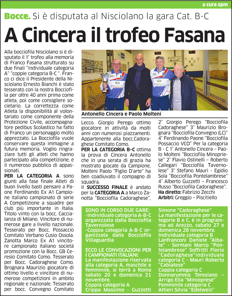 PROVINCIA CINCERA GARA NISCIOLANO FASANA1