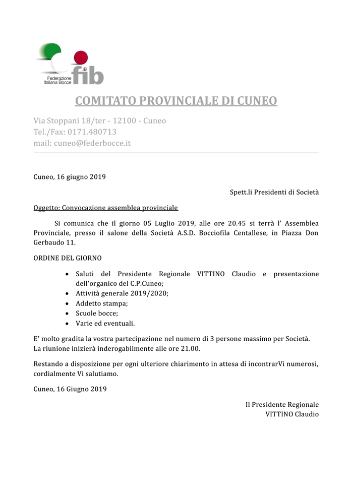 riunione societa 5 luglio 2019