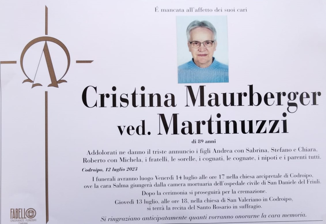 Epigrafe sig.ra Martinuzzi