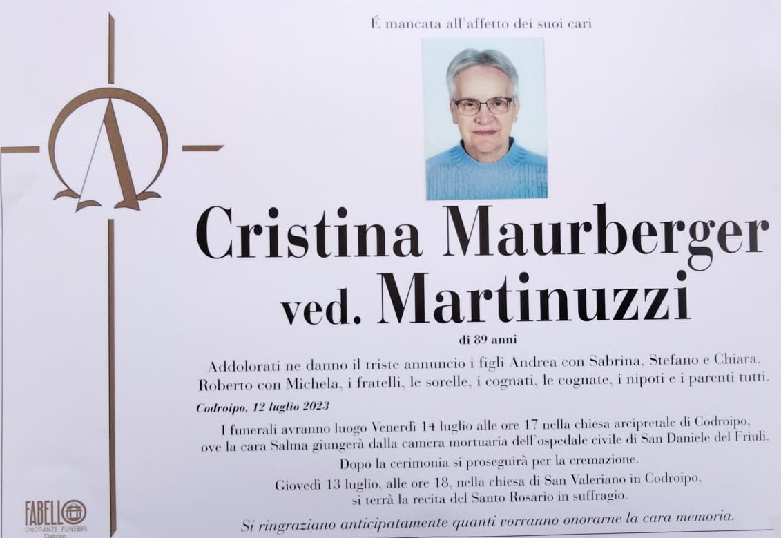 Epigrafe sig.ra Martinuzzi