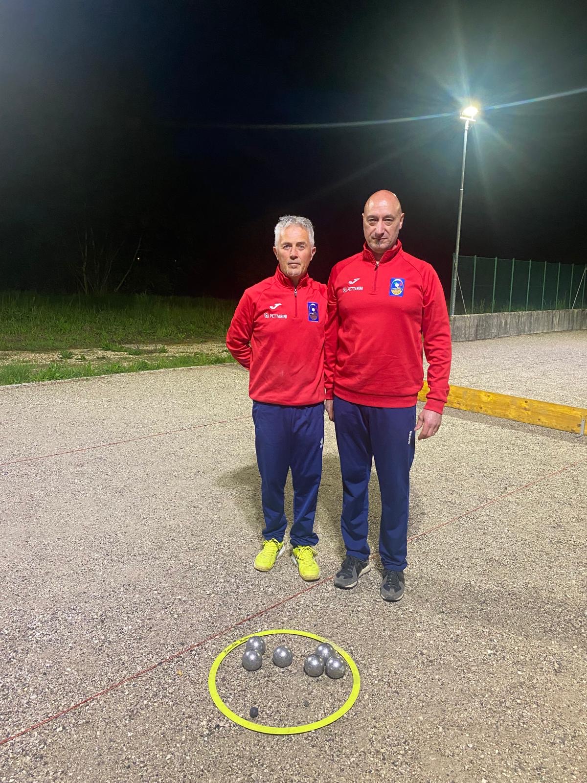 Bertoni Edi Calligaris Andrea qualificati Campionati italiani Petanque 2025