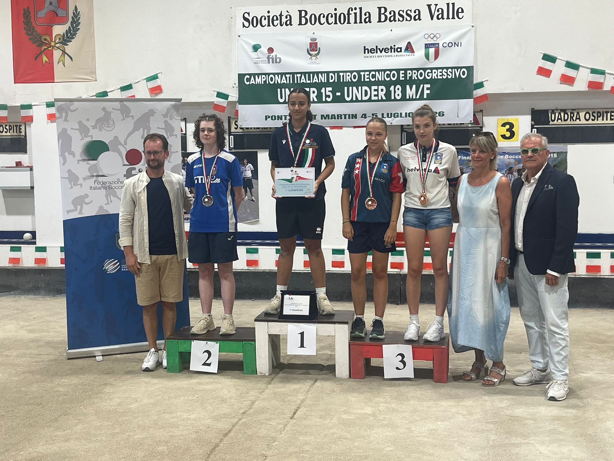 Podio tiro di precisione U18F 2026