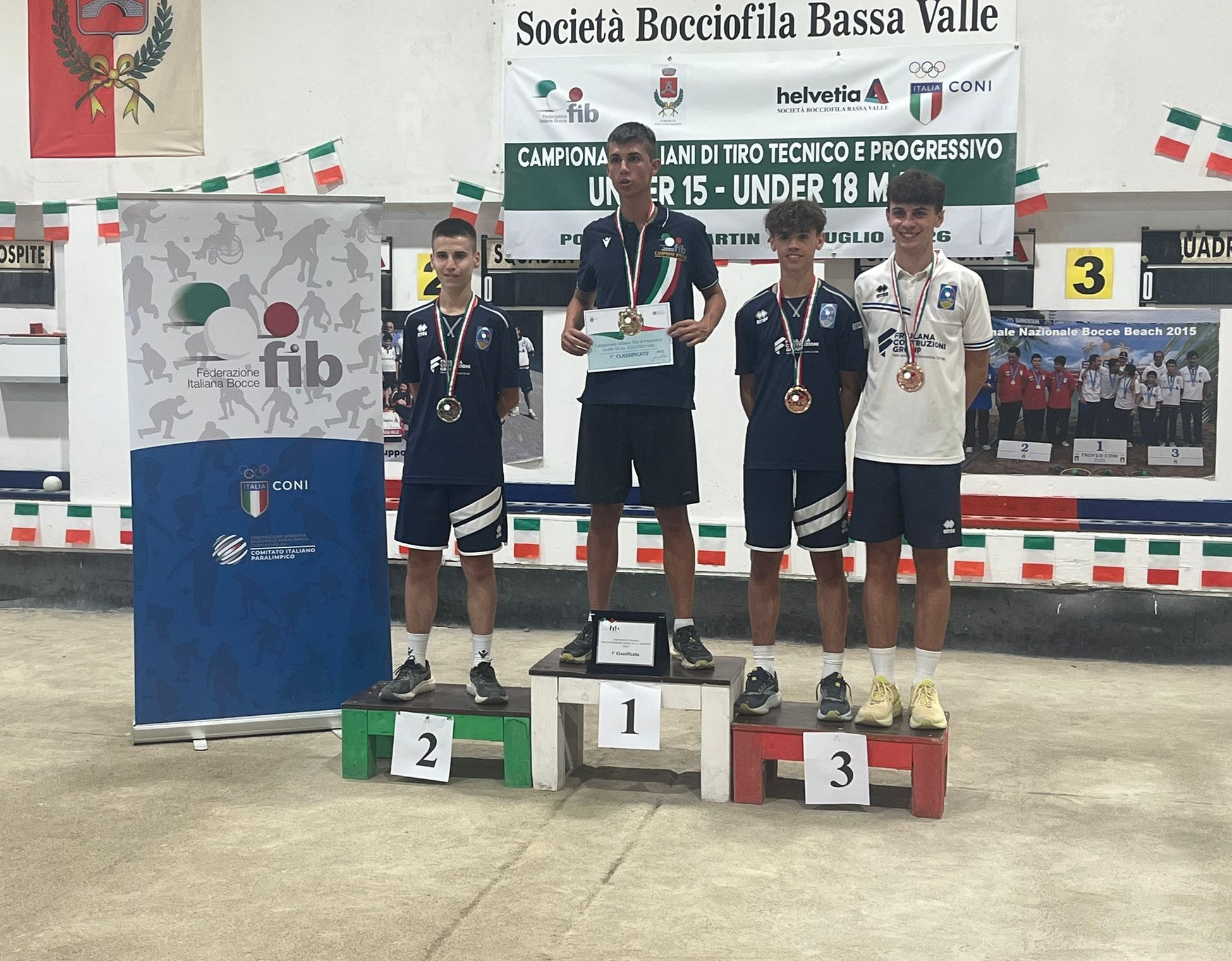 Podio tiro di precisione U18 2026