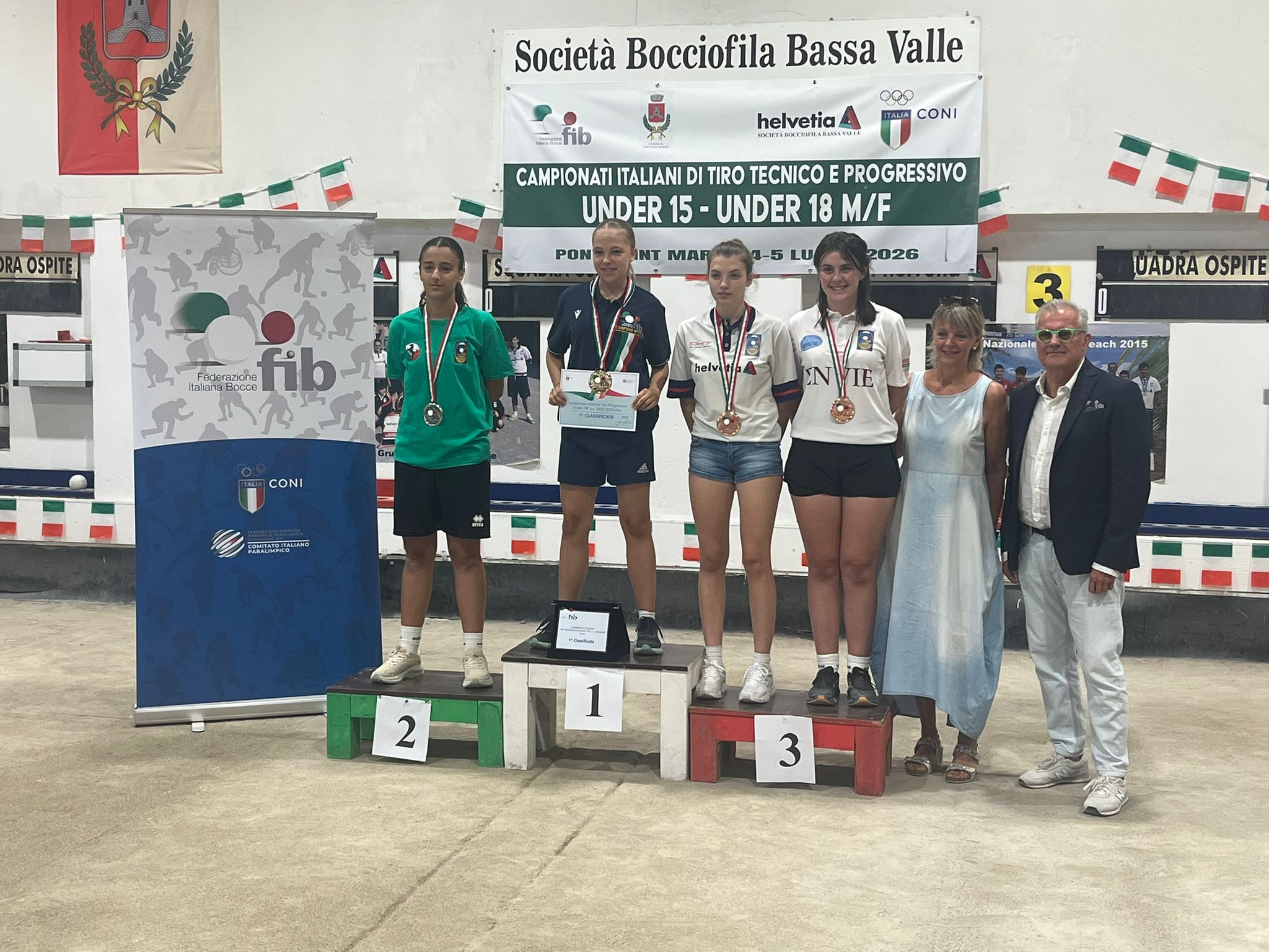 Podio tiro progressivo U18F 2026