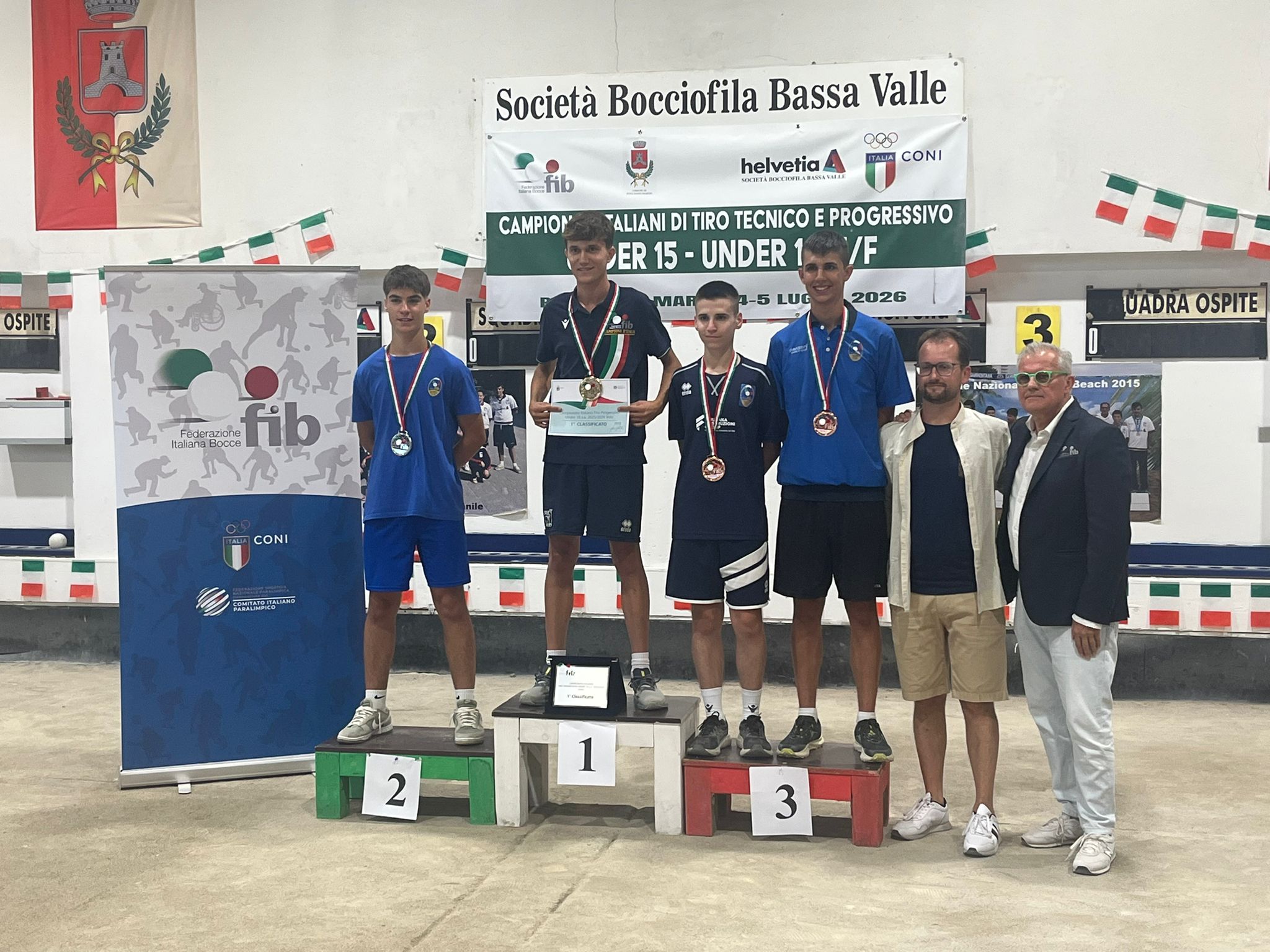 Podio tiro progressivo U18 2026
