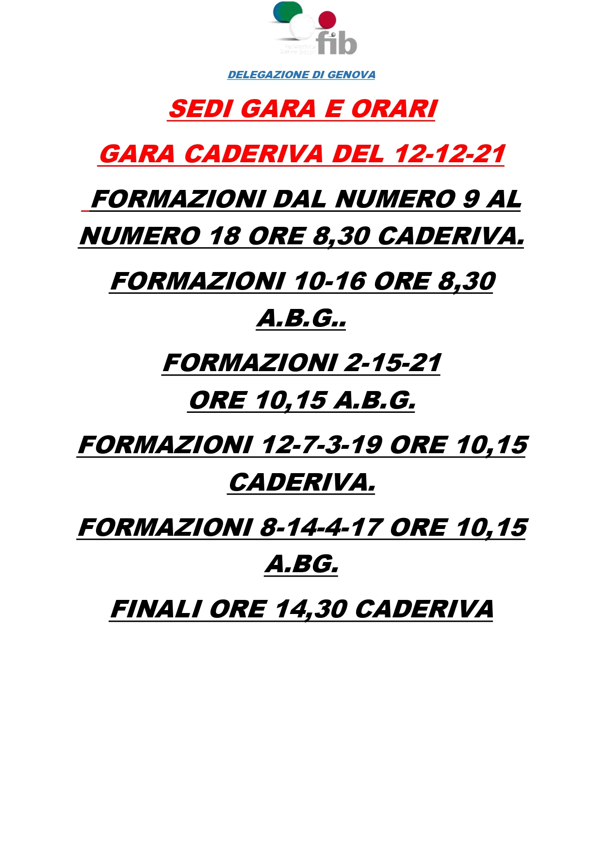 SEDI GARA E ORARI page 0001