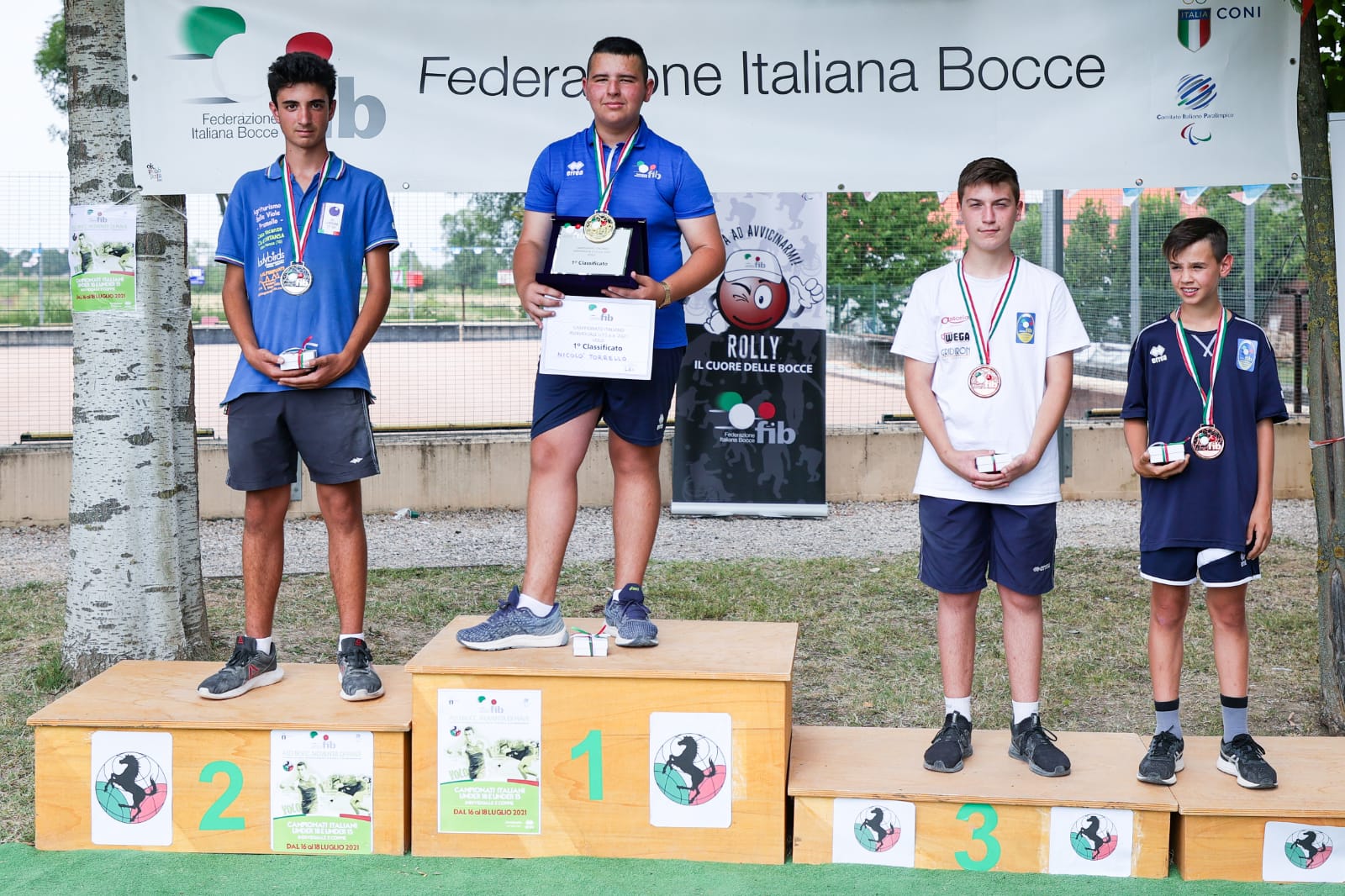 podio Under 15 Campionati Italiani Volo