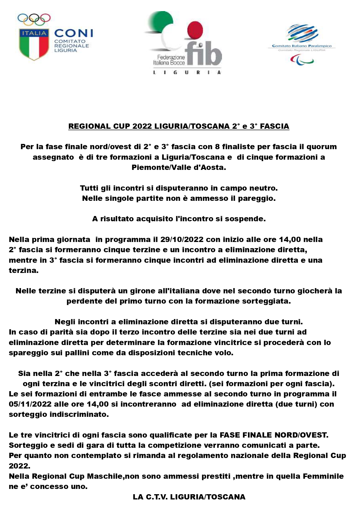 REGOLAMNTO REGIONA CUP LIGTOSC page 0001