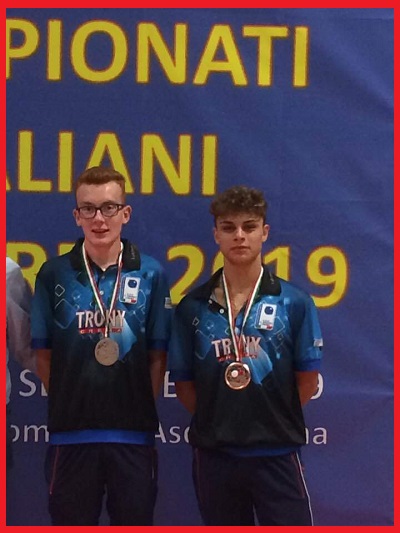 Cristiano Manzoni e Nicolas Testa sul podio ai Campionati Italiani a Trevi settembre 2019