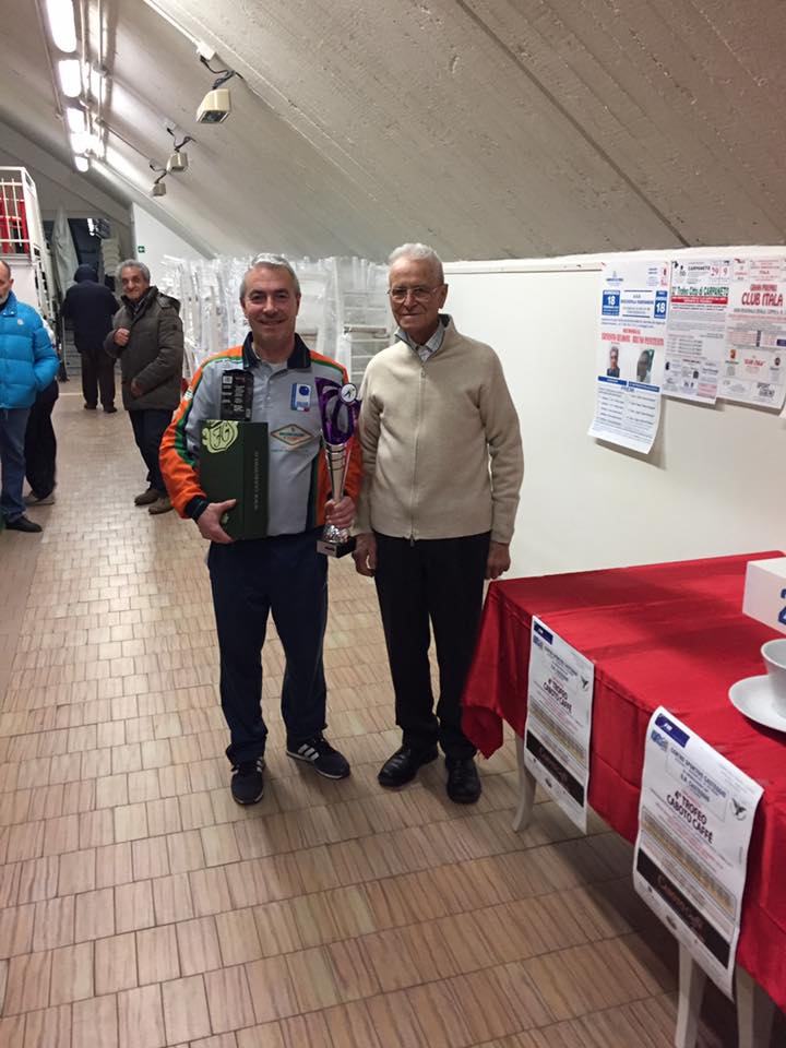 Eugenio Bilgieri premiato a Casteggio dal presidente Madama febbraio 2018