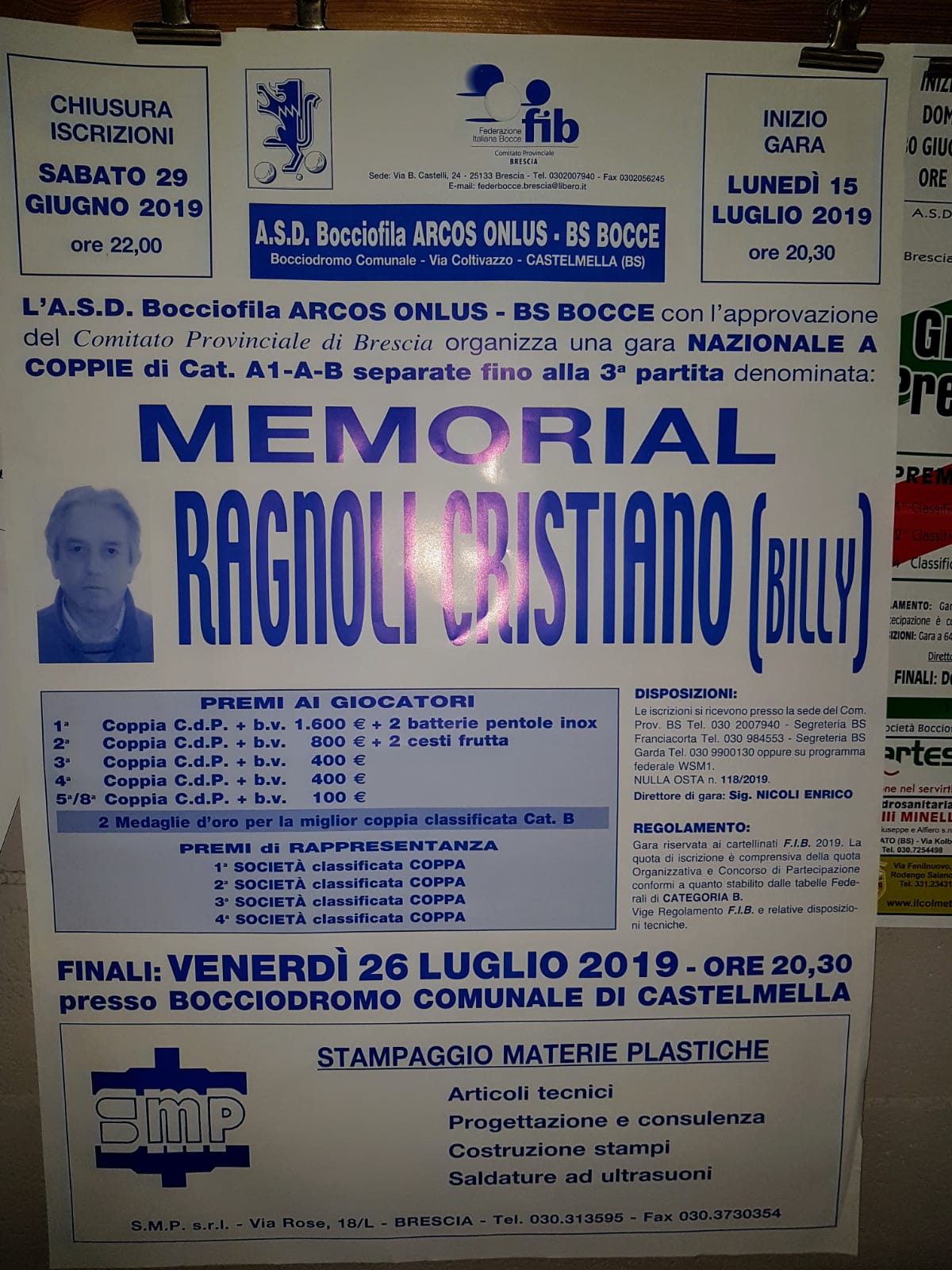 Manifesto gara nazionale serale a Castelmella