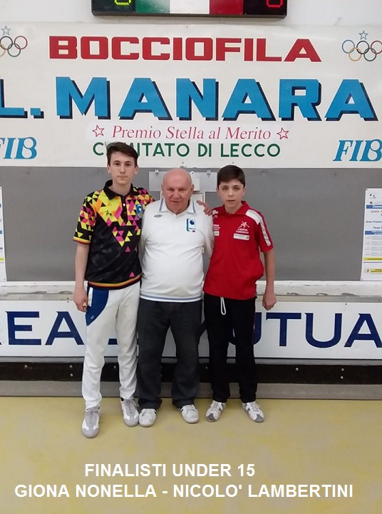 Under 15 finalisti Giona Nonella Svizzera e Nicolò Lambertini Italia Nuova Bologna 1