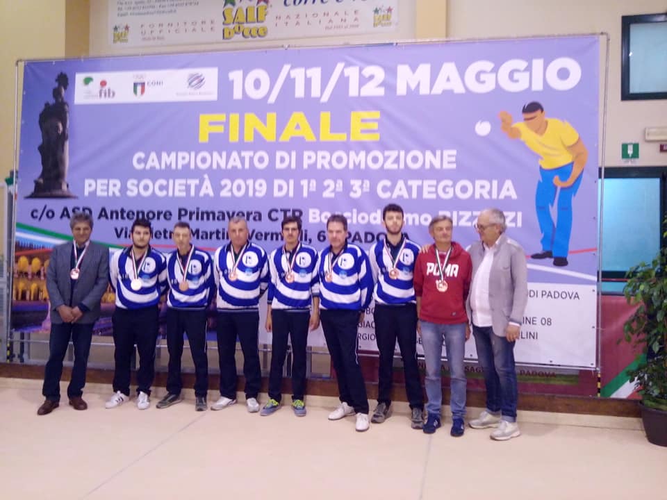 Oikos Fossombrone prima categoria terzi classificati