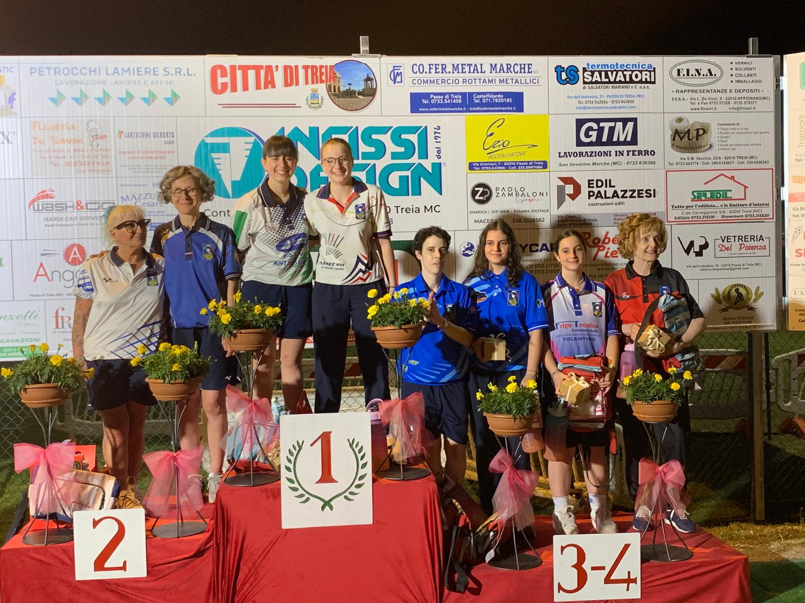Podio gara a coppie