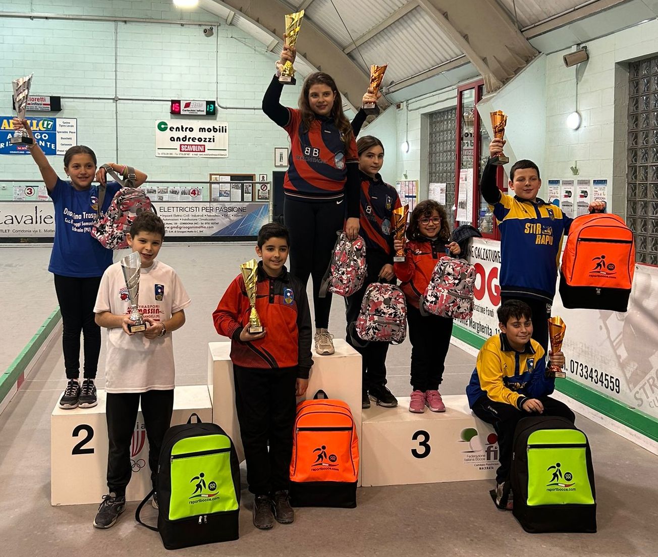 Podio gara a squadre U12 Corridonia 2025