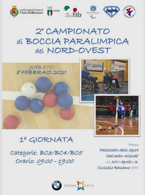 Locandina Boccia Paralimpica del 8.2.2020
