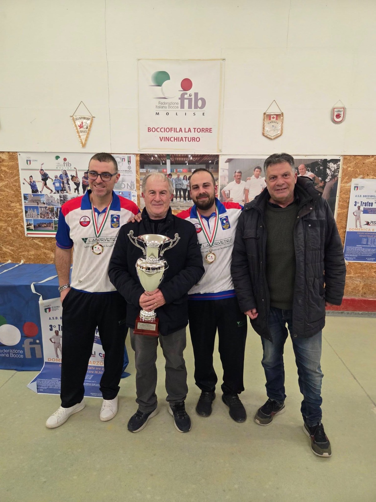 antonio e luca iacobucci con dino pistilli e giacomo daquila