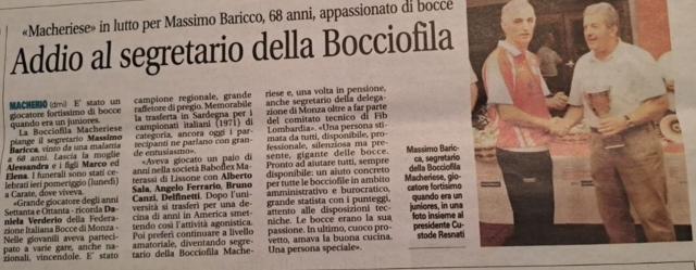 Massimo Barricca Articolo