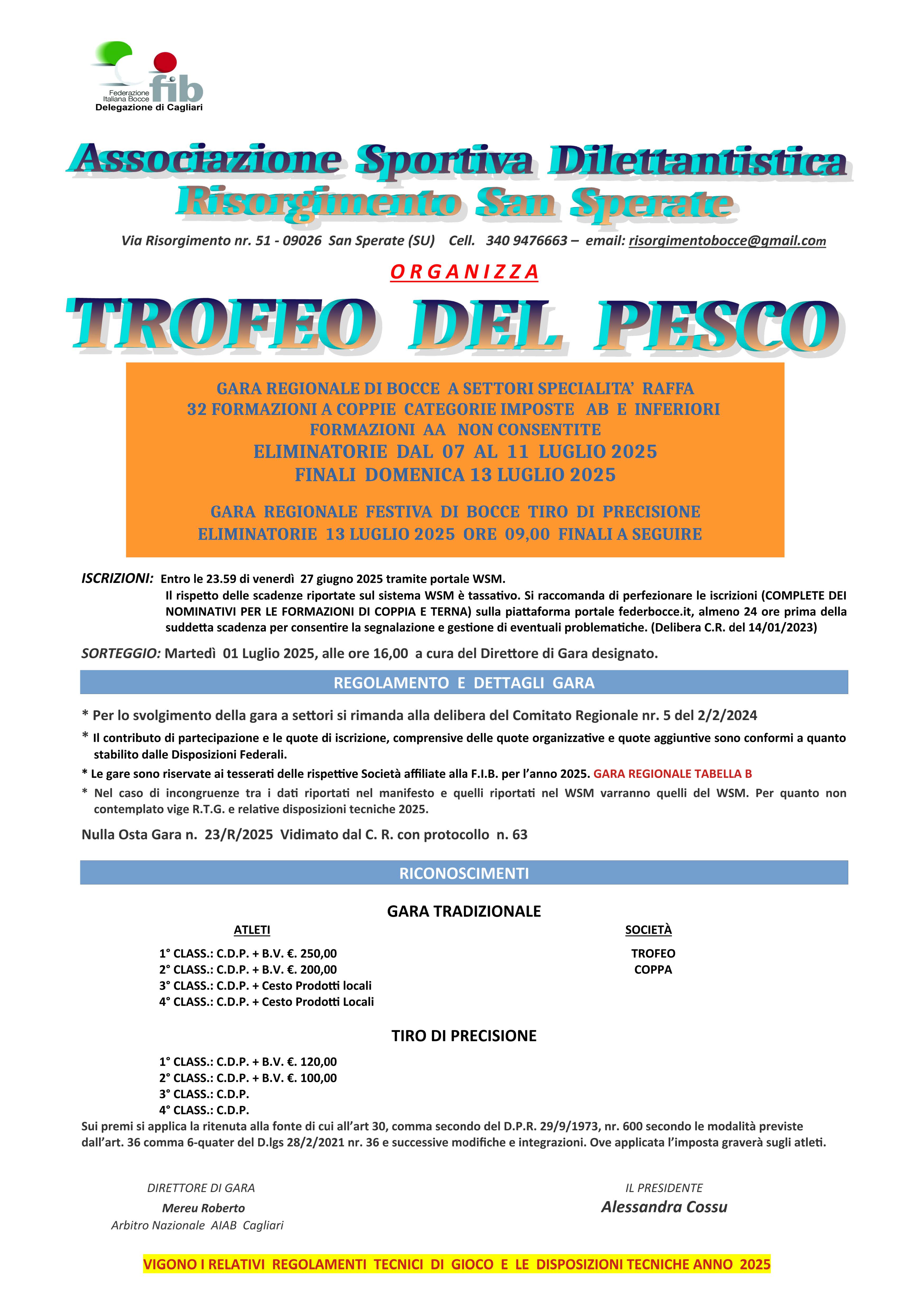 33 TROFEO DEL PESCO 20251