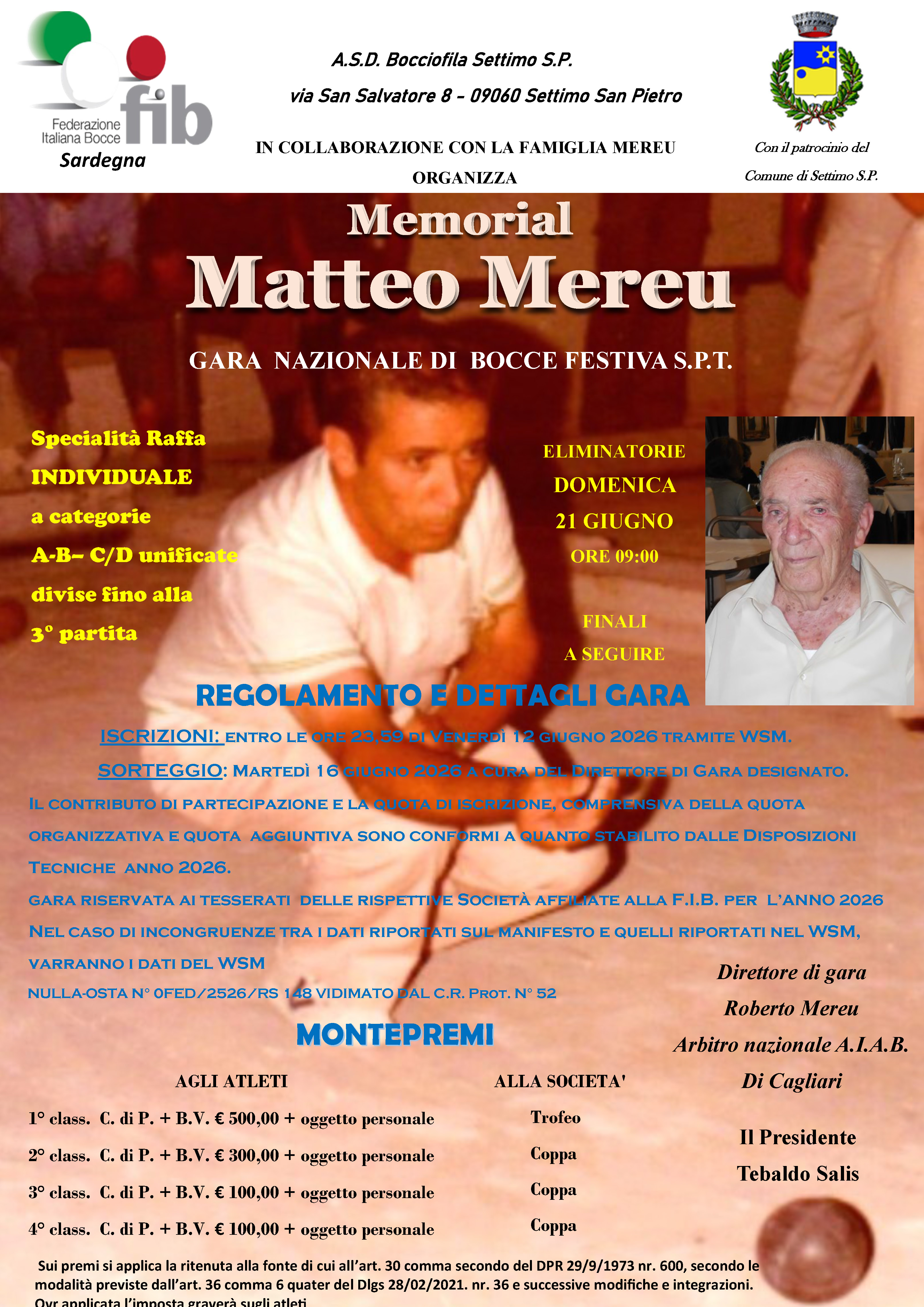 2026 MEMORIAL MATTEO MEREU