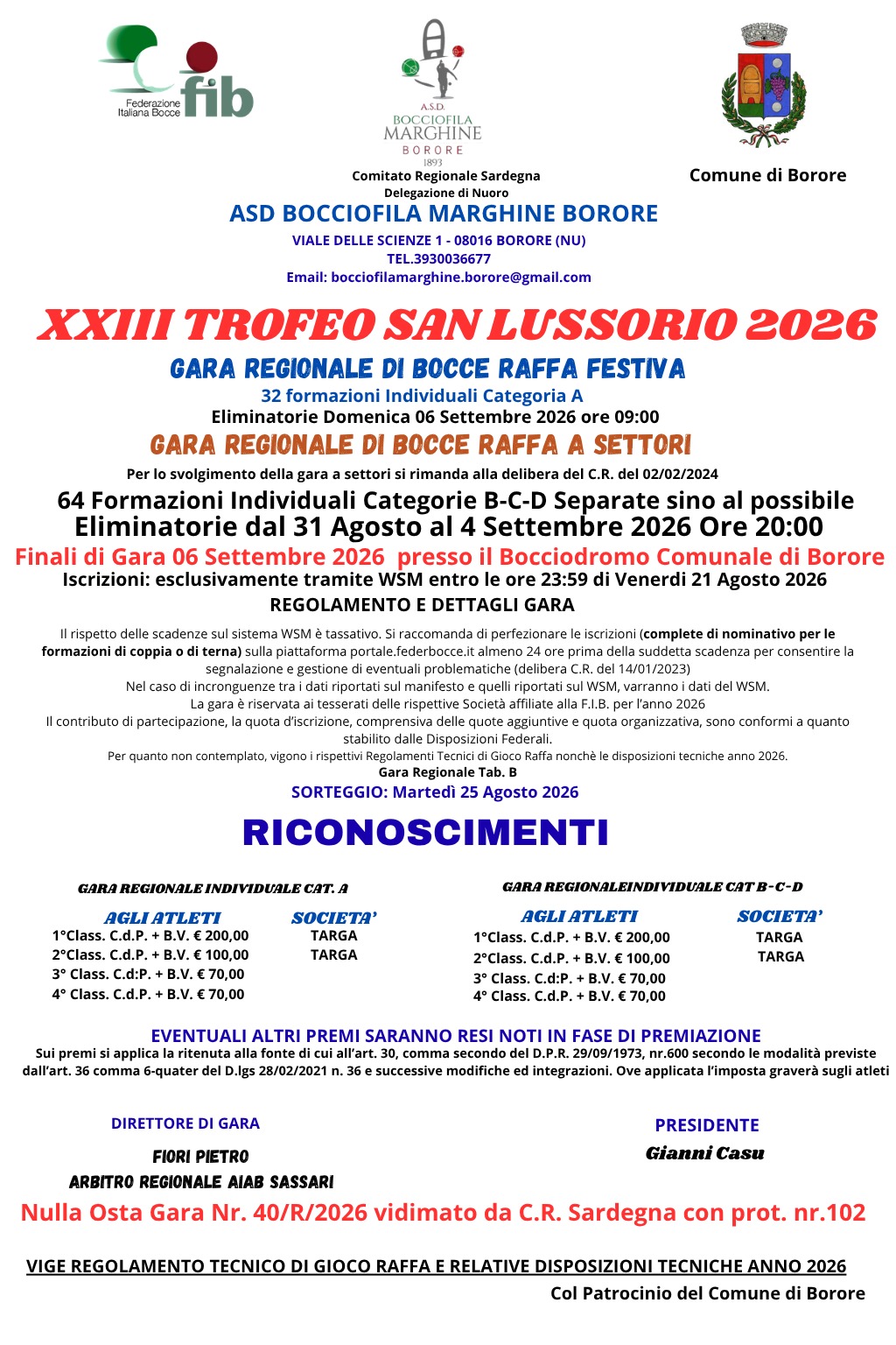 Trofeo San Lussorio 2026