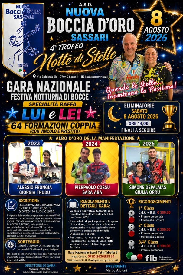 gara nazionale Boccia doro