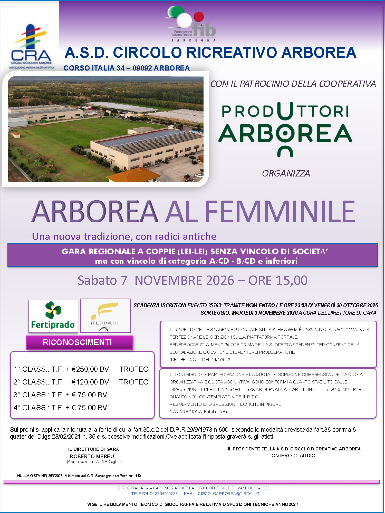 2027 ARBOREA AL FEMMINILE