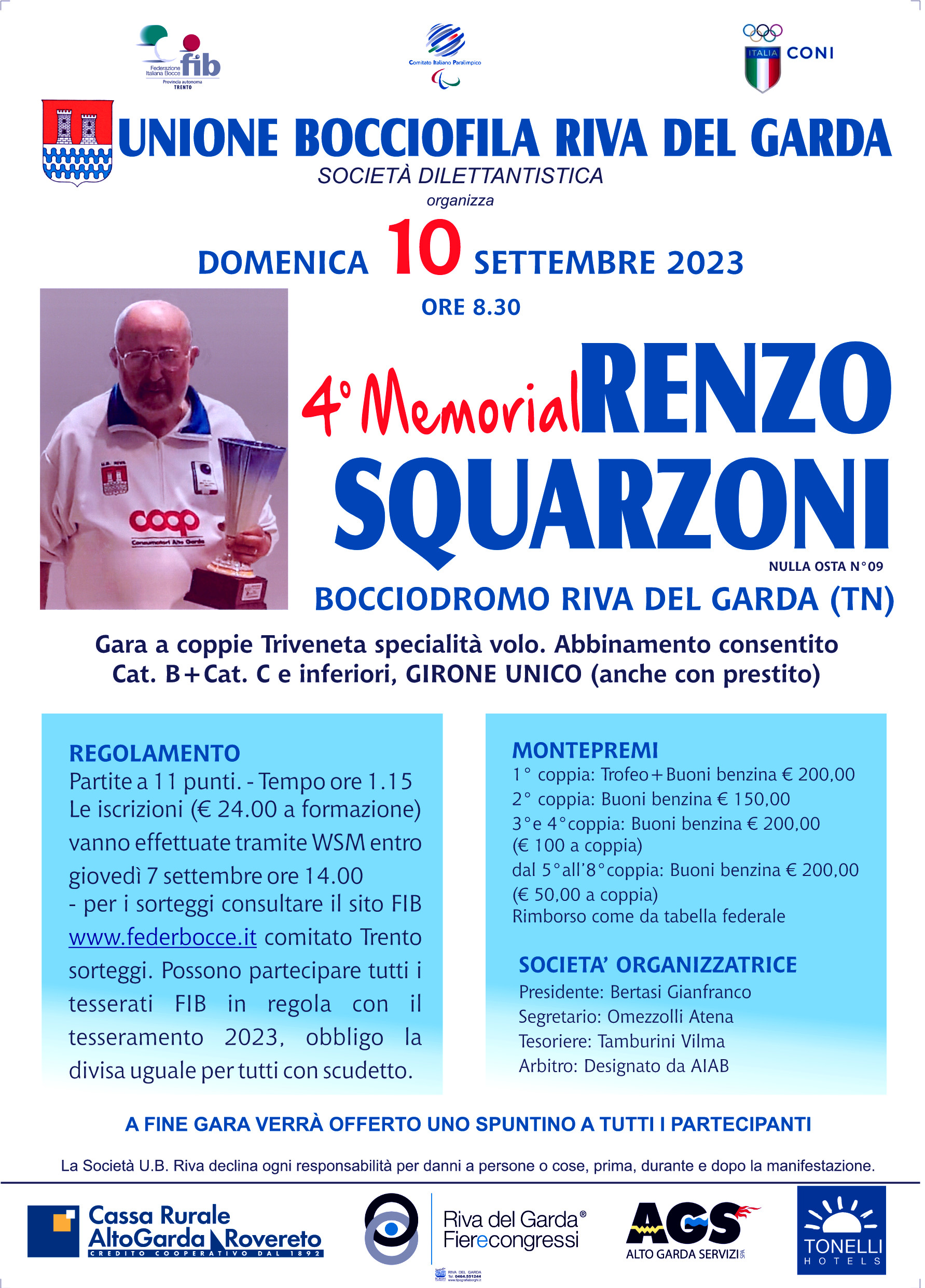 Manifesto 4 MEMORIAL SQUARZONI 2023