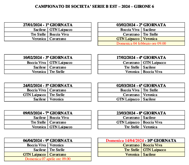 Calendario Serie B 2024