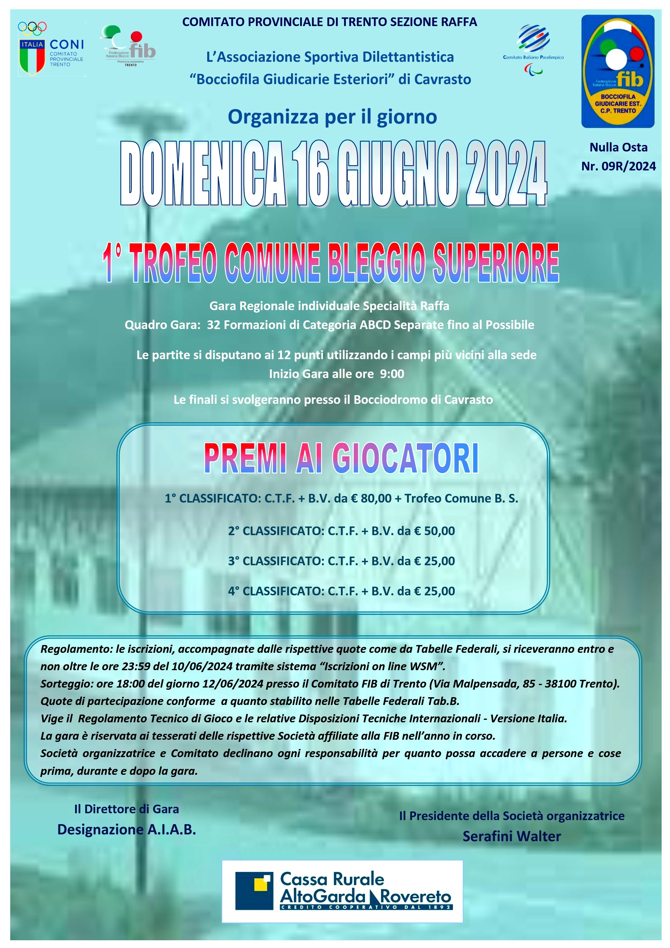 202406 08 5 TROFEO CASTEL PENEDE Bocciofila NAGO MANIFESTO