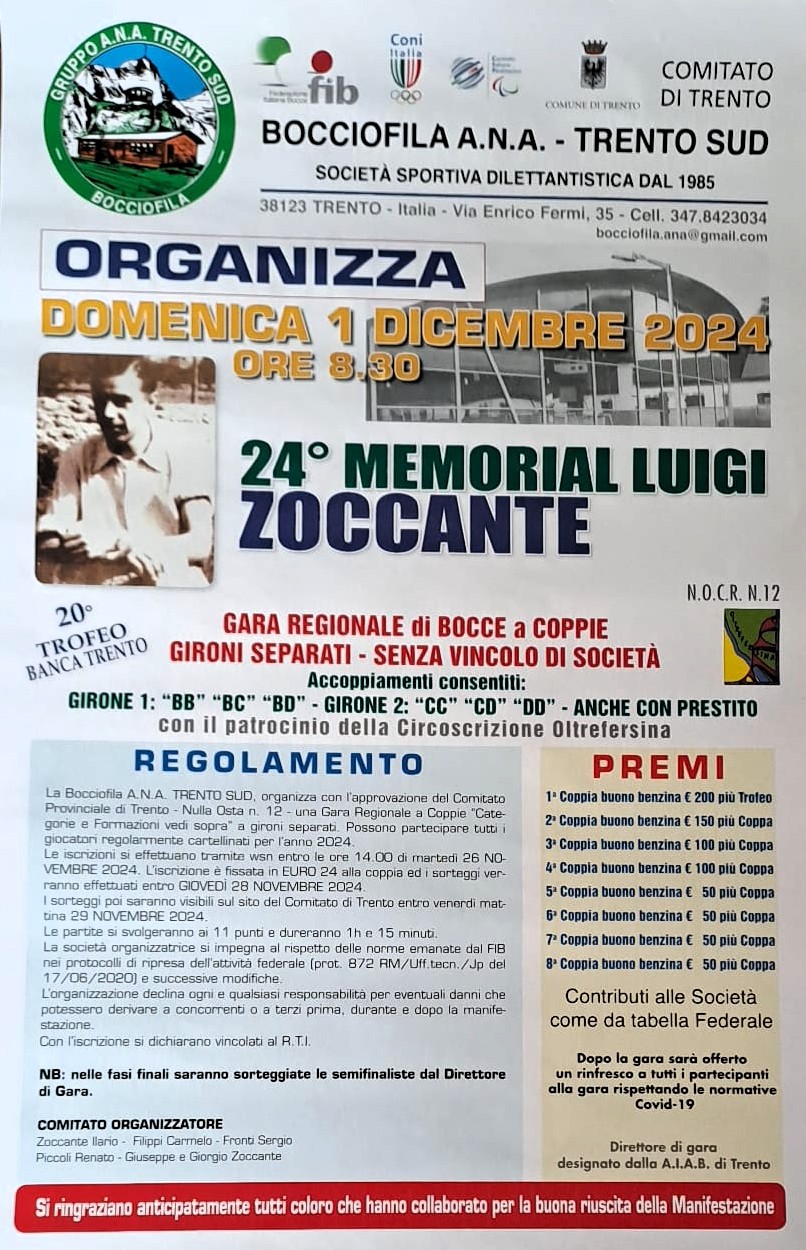 202412 01 24 MEMORIAL ZOCCANTE ANA TRENTO SUD MANIFESTO